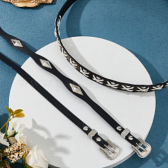 3Pcs 3 Styles Imitation Leather Cowboy Hat Bands&nbsp;FIND-FH0011-78