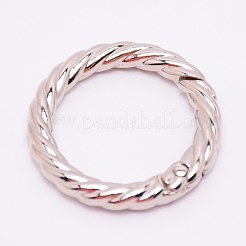 Zinc Alloy Spring Gate Rings&nbsp;PALLOY-WH0081-51B-04