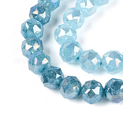 Anti-Tarnish Electroplate Glass Beads Strands&nbsp;GLAA-N064-8mm-11