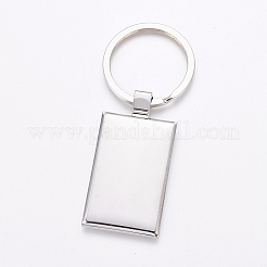 Alloy Blank Keychain&nbsp;KEYC-WH0016-08