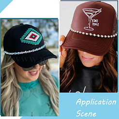 6Pcs 6 Styles Ocean Theme Synthetic Turquoise & Magnesite Beads and Alloy Baseball Cap Chain&nbsp;HJEW-SC0002-34