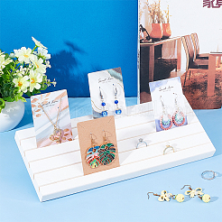5-Slot Wood Slant Back Earring Display Stands&nbsp;EDIS-WH0021-36D