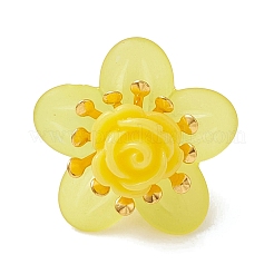 7Pcs Glass Seed Beaded Rose Flower Pendants&nbsp;PALLOY-MZ01231