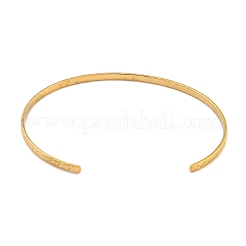 Ion Plating(IP) Textured 304 Stainless Steel Wrap Cuff Bangle for Women&nbsp;BJEW-P331-19G