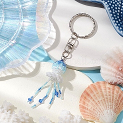 Handmade Glass Seed Beads Pendants Keychain&nbsp;KEYC-MZ00018