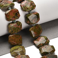 Natural Unakite Beads Strands&nbsp;G-H078-B13-01