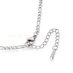 3MM 304 Stainless Steel Figaro Chain Necklaces&nbsp;NJEW-N058-13P