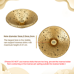 Cement & Brass Incense Burners Holder&nbsp;AJEW-WH0596-609