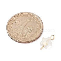 Spray Painted Glass Connector Charms&nbsp;PALLOY-JF02339-02