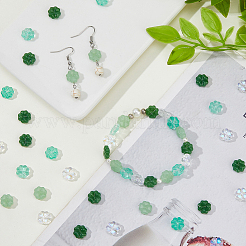 100Pcs 4 Styles Spray Painted Glass Beads&nbsp;GLAA-DC0001-51