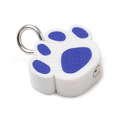 Handmade Polymer Clay Dog Paw Prints Pendants&nbsp;PALLOY-JF03804