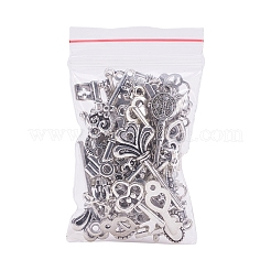 Tibetan Style Alloy Key Pendants&nbsp;TIBEP-X0001-02-AS