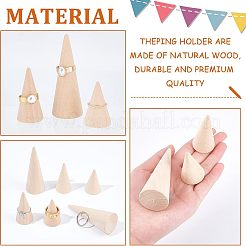 12Pcs 3 Style Wooden Ring Displays&nbsp;RDIS-NB0001-05