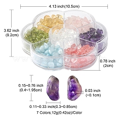84G 7 Styles Natural & Synthetic Mixed Gemstone Beads Set&nbsp;G-FS0005-60
