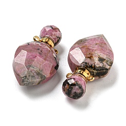 Faceted Natural Rhodonite Pendants&nbsp;G-A225-02G