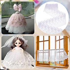5 Yards Polyester Embroidery Shell Lace Ribbon&nbsp;OCOR-BC0006-66B