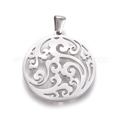Non-Tarnish 304 Stainless Steel Pendants&nbsp;STAS-F219-02P