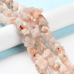 Raw Rough Synthetic Strawberry Quartz Beads Strands&nbsp;G-B065-C23