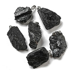 Natural Black Tourmaline Pendants&nbsp;LS-G-F739-01P