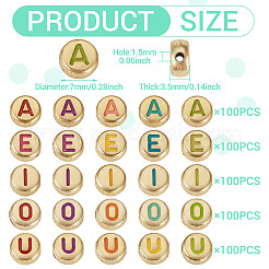 500Pcs 5 Styles Plating Opaque Acrylic Beads&nbsp;OACR-TA0003-60