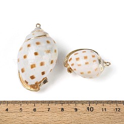 Electroplate Natural Spiral Shell Big Pendants&nbsp;SSHEL-N042-13