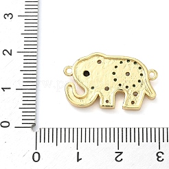 Brass Pave Colorful Cubic Zirconia Elephant Links Connector Charms&nbsp;KK-A282-13G