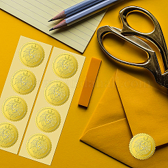 Plastic Self Adhesive Gold Foil Embossed Stickers&nbsp;DIY-WH0211-175