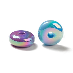 UV Plating Opaque Rainbow Iridescent Acrylic Beads&nbsp;X-PACR-D069-03