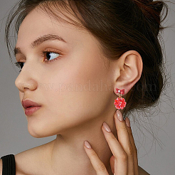 32Pcs 2 Styles Spray Paint Alloy Stud Earring Findings&nbsp;FIND-BBC0005-27