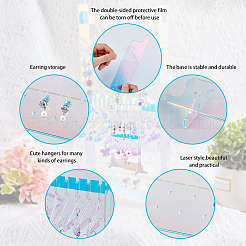 Laser Style Acrylic Earring Display Stands&nbsp;EDIS-WH0029-31
