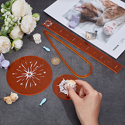 4Pcs 4 Styles Transparent Acrylic Templates&nbsp;DIY-OC0014-53