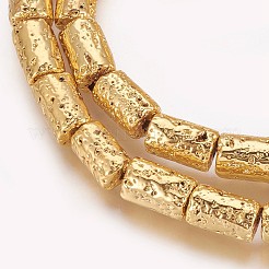 Electroplated Natural Lava Rock Beads Strands&nbsp;G-P400-03G