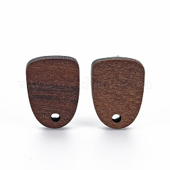 Walnut Wood Stud Earring Findings&nbsp;WOOD-S054-46