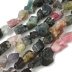 Raw Rough Natural Multicolor Tourmaline Beads Strands&nbsp;G-M453-C09