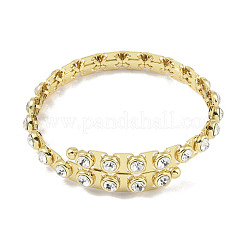 Brass Crystal Rhinestone Bangles for Women&nbsp;BJEW-H609-01G