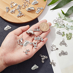 48Pcs 8 Style Tibetan Style Alloy Pendants&nbsp;FIND-SC0002-31
