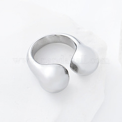 304 Stainless Steel Cuff Open Rings&nbsp;RY3631-1