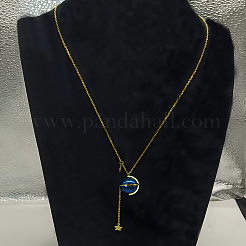 Stainless Steel Blue Planet Pendant Necklaces for Daily Wear and Parties&nbsp;QY7918