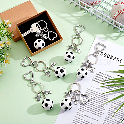 8Pcs PVC Football & Alloy T-Shirt with Soccer Ball with Word Pendant Decorations&nbsp;KEYC-PH01644