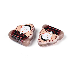 Printed Opaque Resin Beads&nbsp;RESI-N043-17C