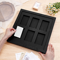 6-Hole Wood Wall-Mounted Card Storage Display Stands&nbsp;ODIS-WH0038-305