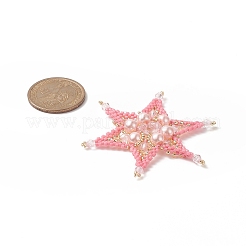 Seed Beads Beaded Charms&nbsp;PALLOY-MZ00102-02