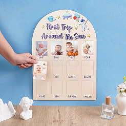 Wooden Arch Newborn Photo Sign&nbsp;DJEW-HY0001-08A
