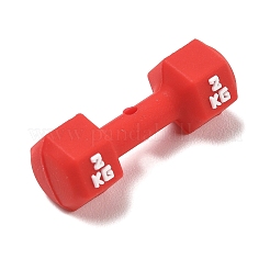 Gym Equipment Theme Silicone Focal Beads&nbsp;SL-CBAE849-03B