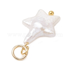 Natural Baroque Keshi Pearl Pendants&nbsp;PALLOY-JF05013