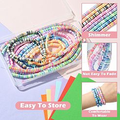 8 Strands 8 Colors Handmade Polymer Clay Beads&nbsp;CLAY-CJ0001-93