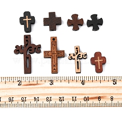 40Pcs 8 Styles Natural Wood Pendants & Beads Sets&nbsp;WOOD-FS0001-46