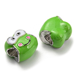 Brass Enamel European Beads&nbsp;KK-D038-08P