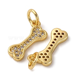 Brass Micro Pave Cubic Zirconia Pendants&nbsp;KK-P308-59G