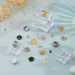 90Pcs 3 Colors Brass Lapel Pin Backs Blank Pins&nbsp;KK-FH0008-20